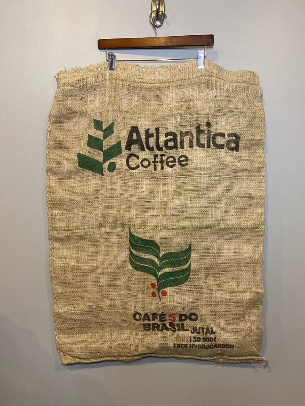 Atlantica Coffee / Cafés do Brasil Burlap Coffee Sack Brazil Arabica / Rustic De
